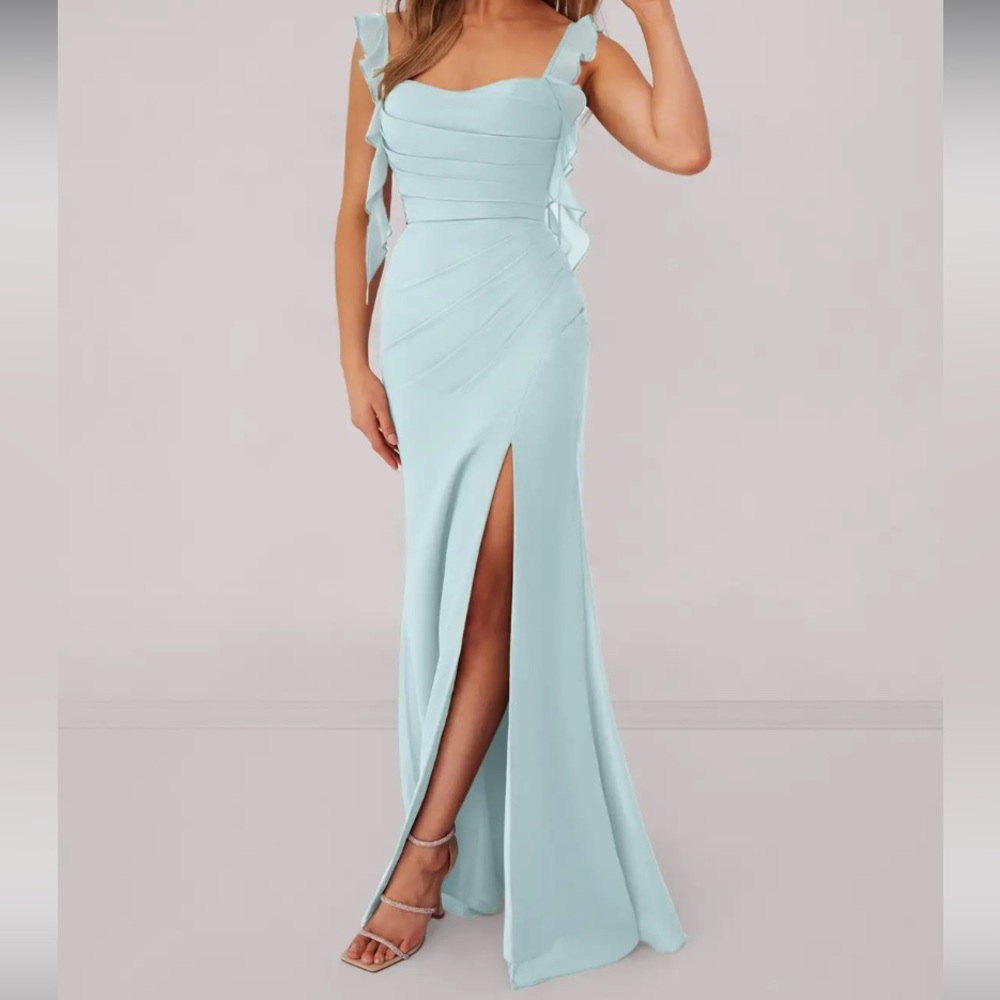 Barbie Azazie 1002 Mist Mermaid Corset Chiffon Dress with Garment Bag